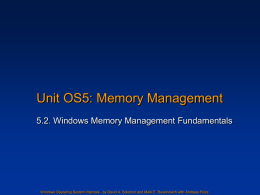 Unit OS5: Windows Memory Management