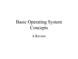 Basic Operating System Concepts - UAH