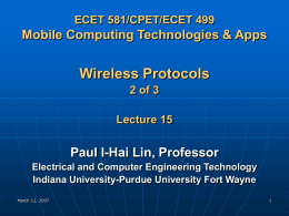 Mobile Protocols - 2 of 3