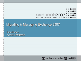 Migrating and Managing Exchange2007