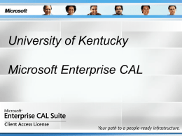 The Microsoft Enterprise CAL Suite
