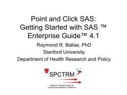 Point and Click SAS