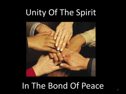 Unity Of The Spirit