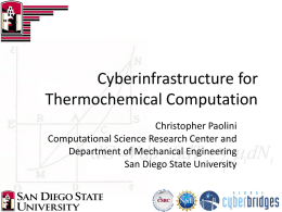 Cyberinfrastructure for Thermochemical Computation
