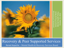 Peer Support - Mental Health Recovery