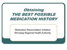 Medication history taking – what works?
