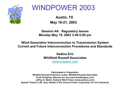 WINDPOWER 2003 - Whitfield Russell Associates