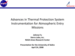 Advances in Thermal Protection System Instrumentation for