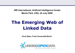 Linked Data: Principles and State of the Art