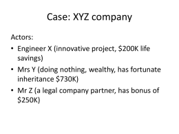 Case: XYZ company