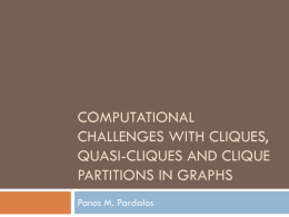 Cliques, Quasi-Cliques and Clique Partitions in Graphs