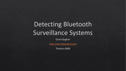 Detecting Bluetooth Surveillance Systems
