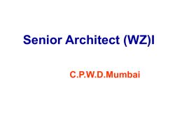 Senior Architect (WZ)I C.P.W.D.Mumbai