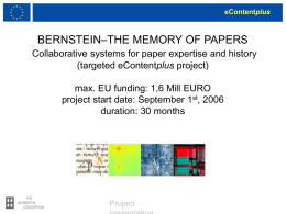BERNSTEIN–THE MEMORY OF PAPERS Collaborative systems for