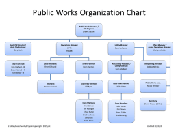 Public Works Organization Chart - Middleton, WI