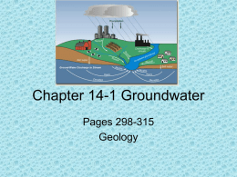 Chapter 14 Groundwater - Seymour Community School District
