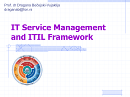 IT Service Management and ITIL Framework - uni