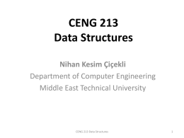 CENG 213 Data Structures - Middle East Technical University