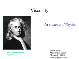 Viscosity - Center for Polymer Studies
