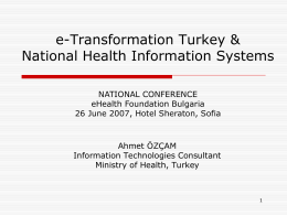 Health Transformation Programme Health Information Systems