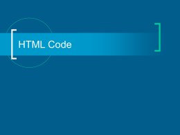 HTML Code - Cook's Classroom