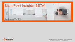 SharePoint Insights (Beta) Brochure