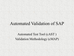 Automated Validation of SAP