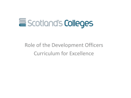 Role of the Development Officers