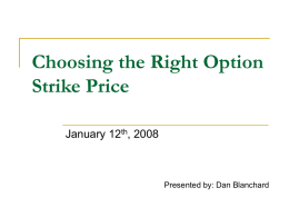 Choosing the Right Option Strike Price