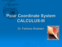 Polar coordinate system