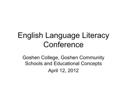 English Language Literacy Conference