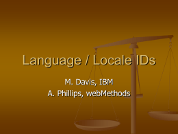 Language / Locale IDs - International Components for Unicode
