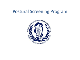 Postural Screening - East Bridgewater Public Schools