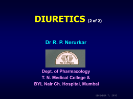 diuretics - IndPhar