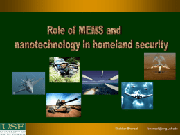 Role of MEMS in Homeland Security
