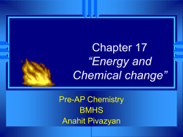 Chapter 17 - Thermochemistry