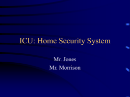 ICU: Home Security System - Rochester Institute of Technology
