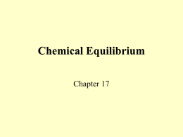 Chemical Equilibrium - Garbally Chemistry