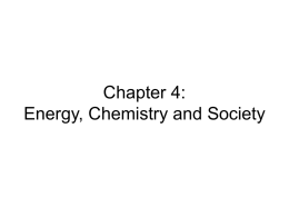 Energy, Chemistry, and Society