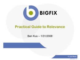 Practical Guide to Relevance
