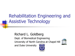 Rehabilitation Engineering and Assistive Technology