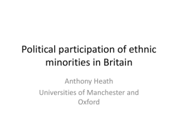 Political participation of ethnic minorities in Britain