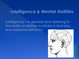 Intelligence & Mental Abilities