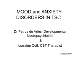 CBT AND ANXIETY - Tuberous Sclerosis Alliance