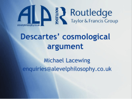 Descartes' cosmological argument