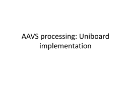 AAVS0.5 Uniboard requirmenets