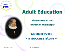 Adult Education - a reality
