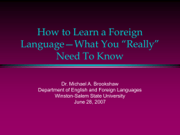 How to Learn a Foreign Language—What You “Really” Need To …