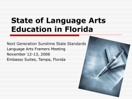 State of Language Arts Education in Florida