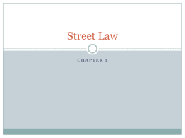 Street Law - Mrs. Kokes